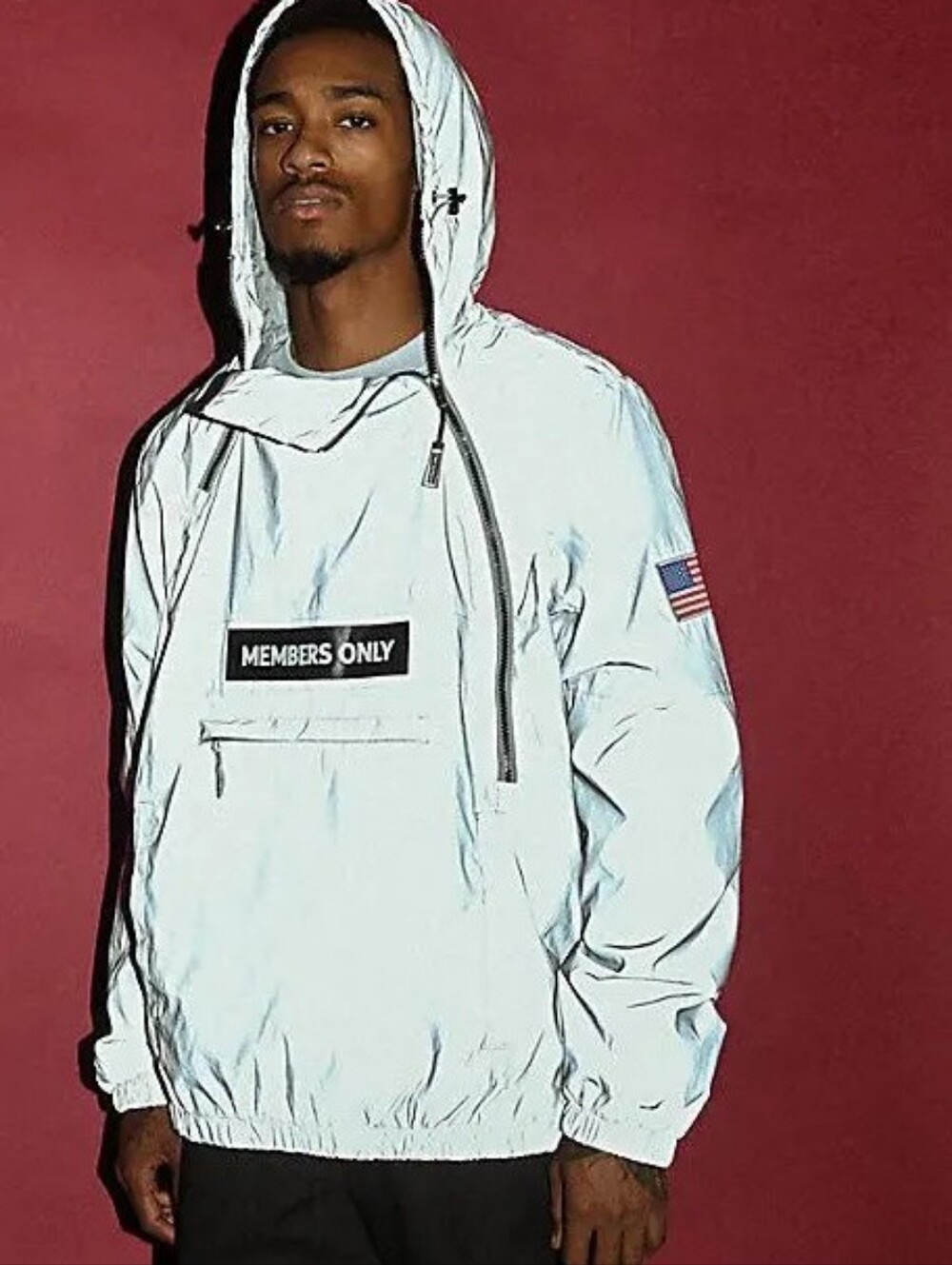 MEMBERS ONLY NASA Reflective Sport Pullover Jacket